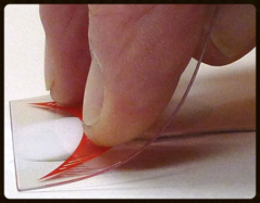 Finger pressing Clear Swipe tool on surface
